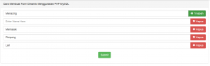 Cara Membuat Form Dinamis Menggunakan PHP MySQL