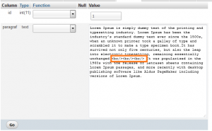 Cara memberikan tag html di dalam mysql