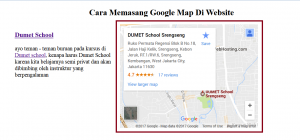 Menampilkan Google Map Dalam Website