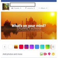 Membuat Status Berlatar Foto di Facebook