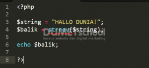 Cara Membalik Hasil Variable String dengan PHP
