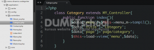 Cara Membuat Menu Dinamis Menggunakan Codeigniter dan Mysql