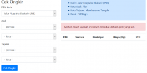 Cara Menampilkan Data Ongkir Pada Codeigniter Part 2