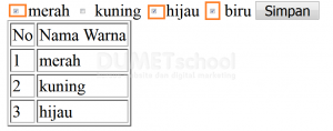 Cara Membuat Input Checkbox Menggunakan Codeigniter dan Mysql