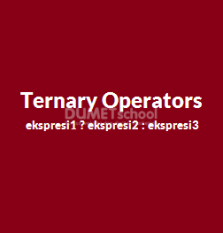 Cara Menerapkan Ternary Operators Di PHP
