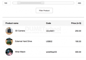 PHP Price Range Search menggunakan jQuery Slider