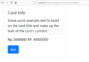 Cara Membuat Price Before Toko Online Menggunakan Codeigniter Part 1
