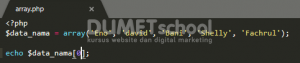 Dua Cara Penulisan Array PHP
