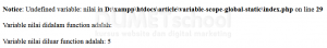 Mengenal Variable Scope, Global, dan Static Pada PHP