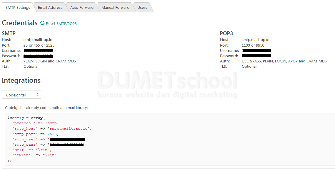 Cara Mengirim Email Menggunakan Media Mailtrap Menggunakan CodeIgniter PART I