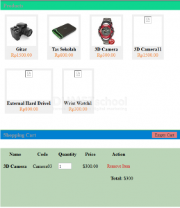 Cara Membuat PHP Shopping Cart dengan jQuery Drag and Drop