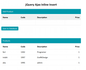 Cara Membuat jQuery Ajax Inline Insert