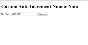 1-Membuat Custom Nomor Nota