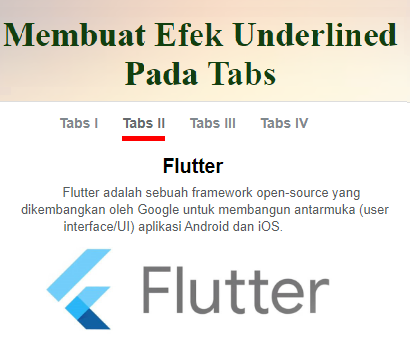 Cara Membuat Efek Underline Menu Tabs Dengan jQuery