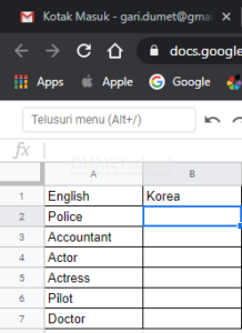 Cara Menggunakan Google Sheet untuk Proses Translate